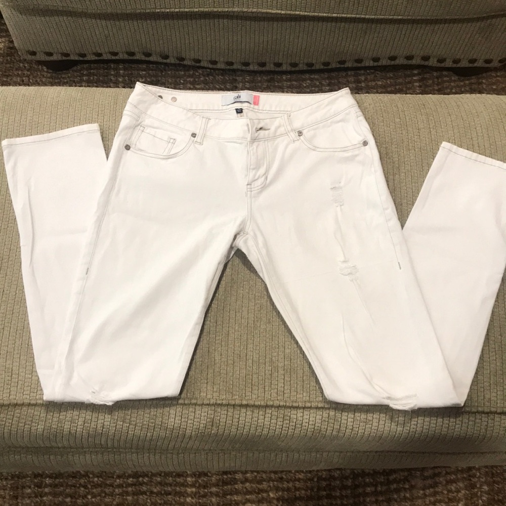 Distressed Slim Boyfriend Pants